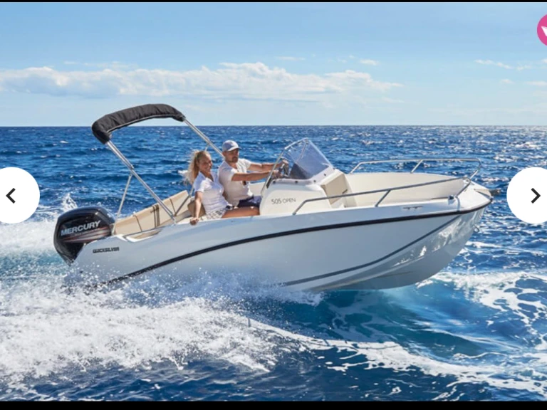 Quicksilver Activ 535 Open charter bareboat or skippered in  Mandelieu-la-Napoule