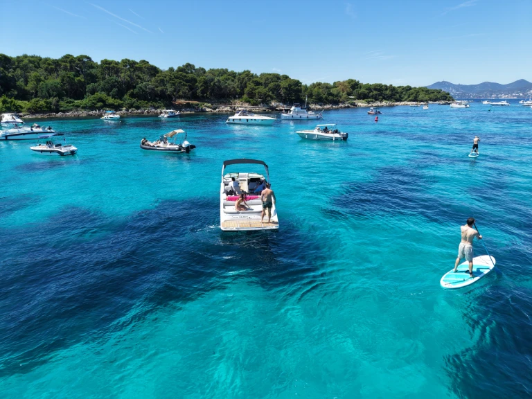 Sea Ray SDX 27 E charter bareboat or skippered in  Port La Napoule