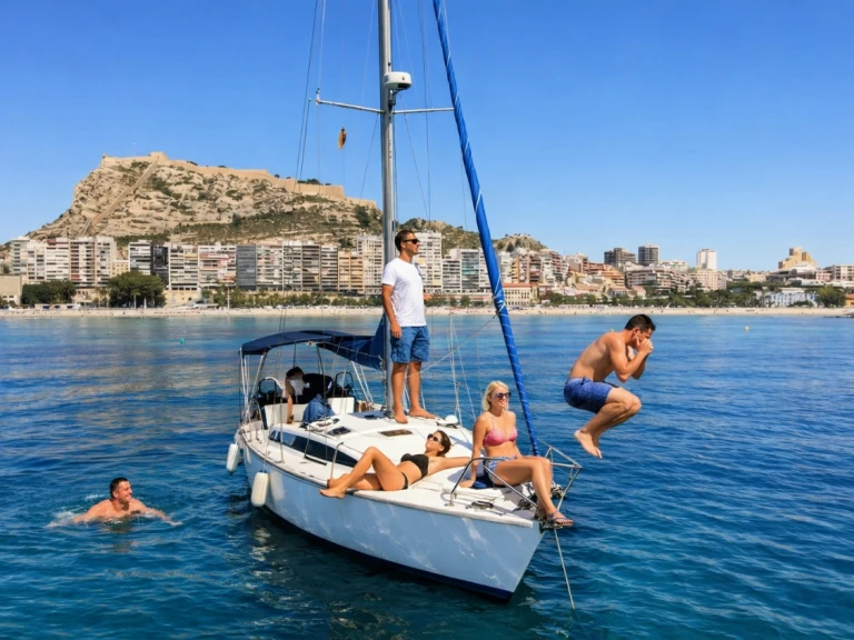 Hire Sailboat Nao glass with a boat licence