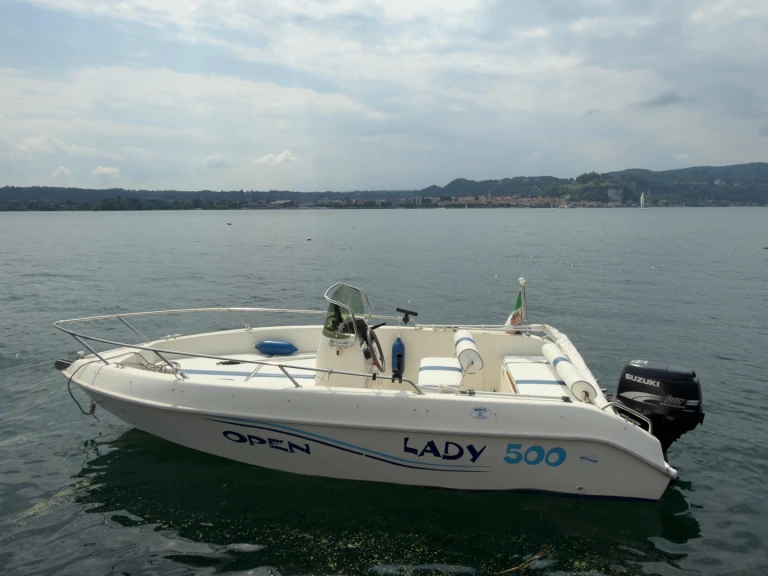 Bellingardo Lady 500 open charter bareboat or skippered in  Angera