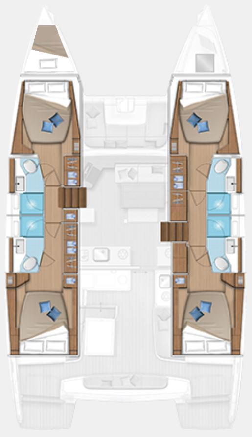 Hire Catamaran with or without skipper Lagoon Deme of Volos