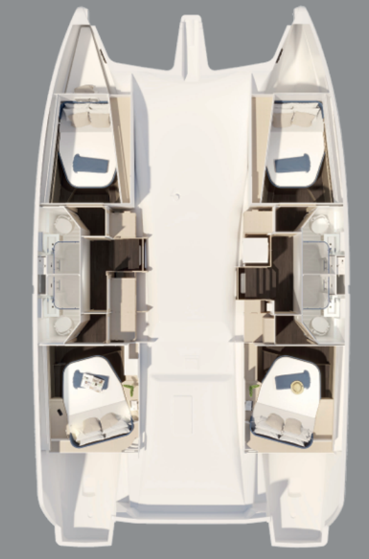 Catamaran hire in Seget Donji - Fountaine Pajot Fountaine Pajot FP 44 Quatuor ELECTRIC - 4 + 1 cab.