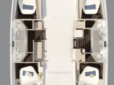 Catamaran hire in Seget Donji - Fountaine Pajot Fountaine Pajot FP 44 Quatuor ELECTRIC - 4 + 1 cab.