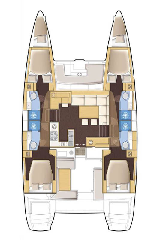Lagoon Lagoon 450 F charter bareboat or skippered in  Eden Island