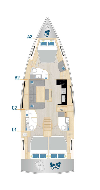 Hanse Hanse 460 charter bareboat or skippered in  Lefkáda