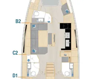 Hanse Hanse 460 charter bareboat or skippered in  Lefkáda