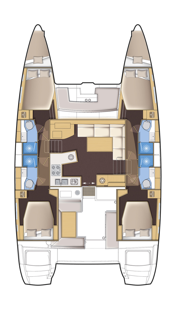 Hire Catamaran Lagoon with a boat licence