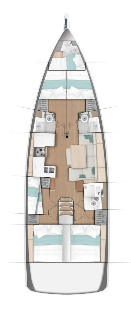 Yacht charter Gouvia - Jeanneau Sun Odyssey 490 on SamBoat