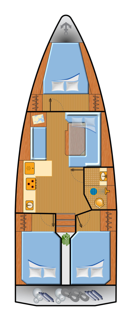 Hire Sailboat Bavaria with a boat licence