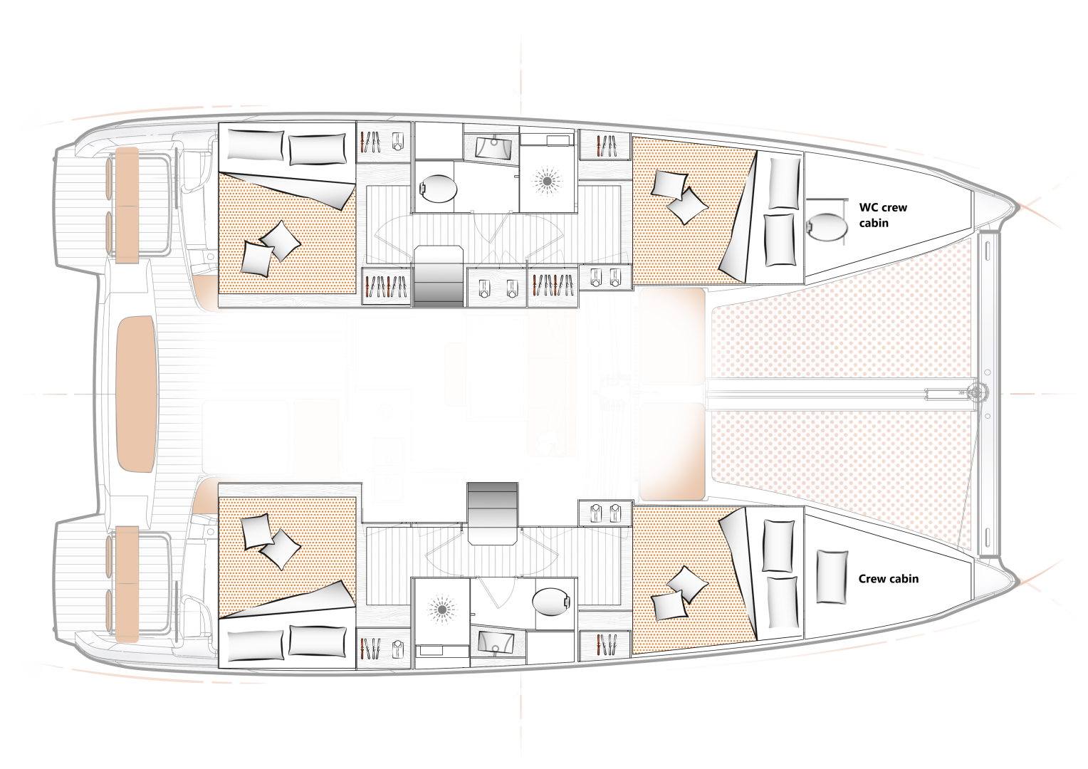 Catamaran to hire Lygia at the best price