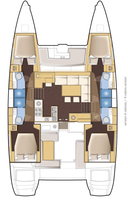 Hire Catamaran with or without skipper Lagoon Lefkáda