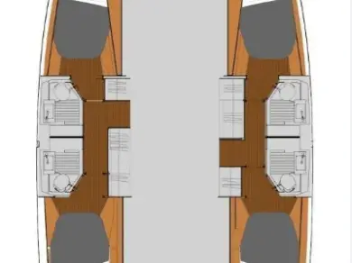 Catamaran hire in Nikiána - Fountaine Pajot Fountaine Pajot FP 41 Quatuor 4