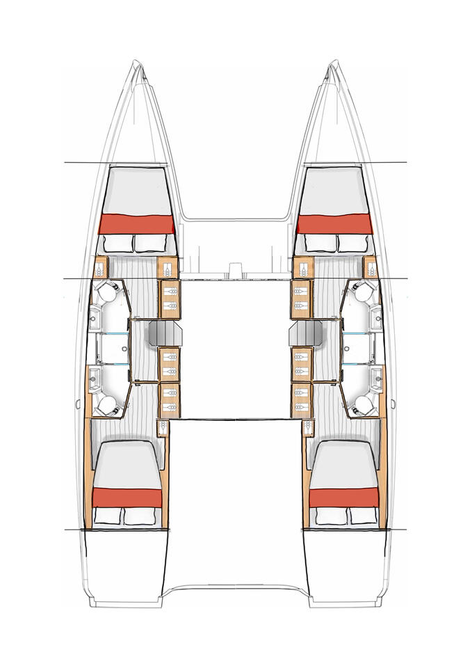 Hire Catamaran with or without skipper Excess Komolac