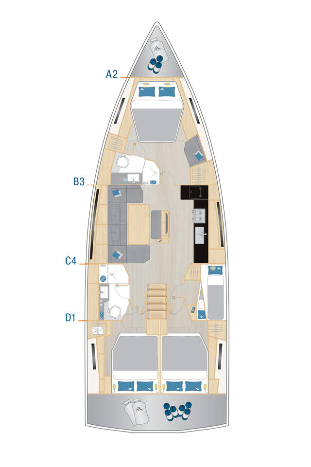 Hire Sailboat with or without skipper Hanse Göcek