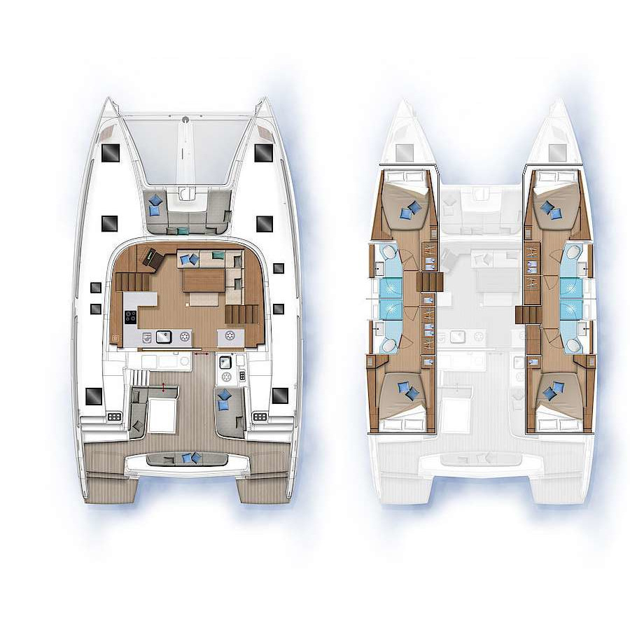 Lagoon Lagoon 46 charter bareboat or skippered in  Trogir