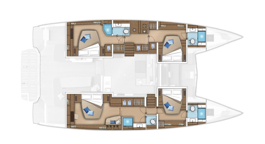 Catamaran hire in Trogir - Lagoon Lagoon 55 - 4 + 2 cab.