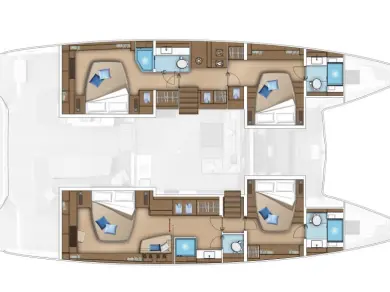 Catamaran hire in Trogir - Lagoon Lagoon 55 - 4 + 2 cab.