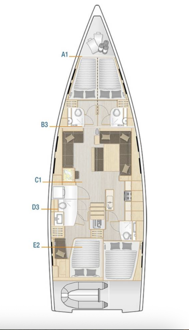 Hanse Hanse 548 charter bareboat or skippered in  Seget Donji