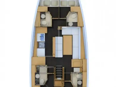 Hire Sailboat Jeanneau with a boat licence