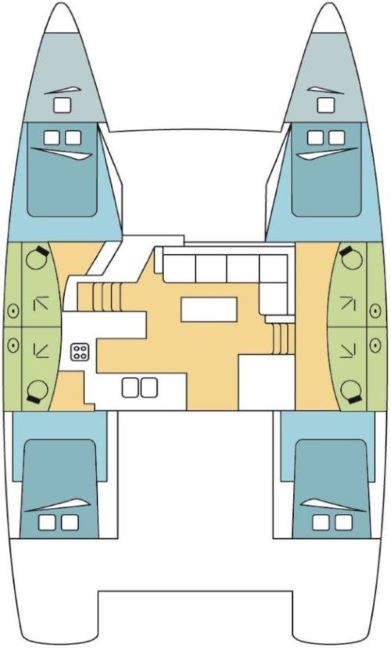Catamaran hire in Olbia - Fountaine Pajot Elba 45