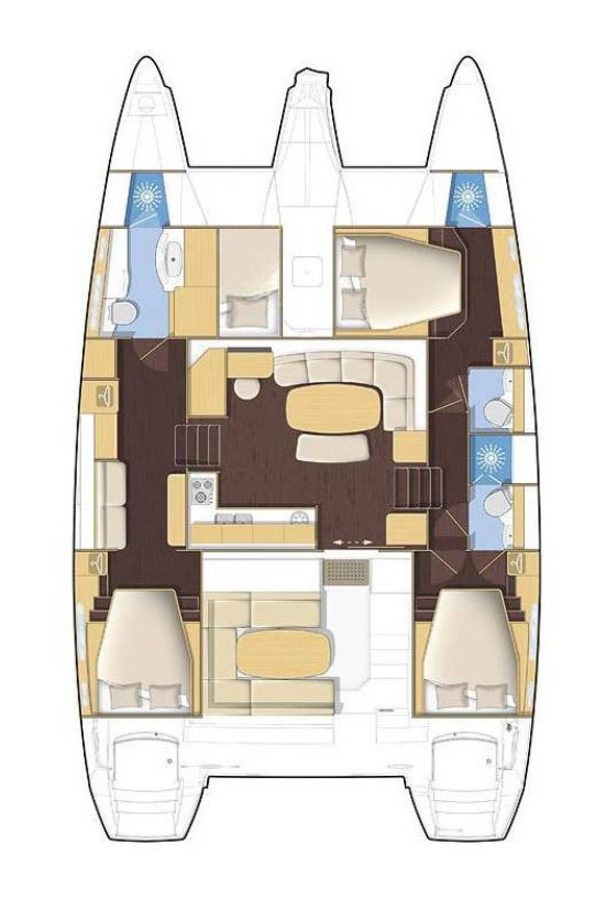 Hire Catamaran Lagoon with a boat licence