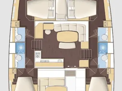 Lagoon Lagoon 420 charter bareboat or skippered in  Deme of Volos