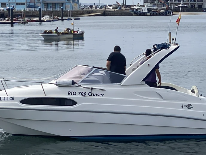 Rio Rio 700 Cruiser charter bareboat or skippered in  A Pobra do Caramiñal