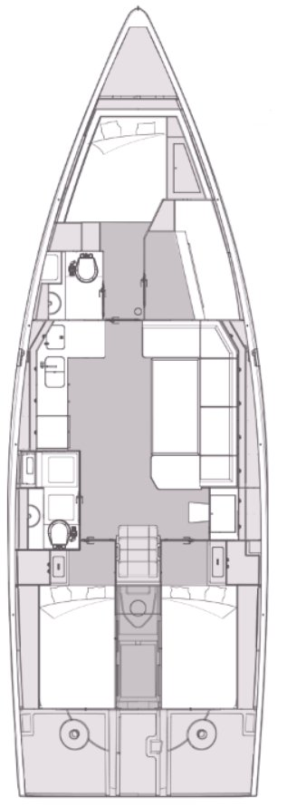 Sailboat hire in Kaštela - Elan Impression 45
