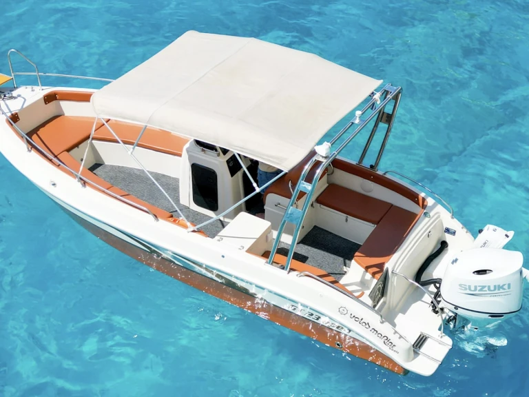 Volosmarine Gt open 23 charter bareboat or skippered in  Laganas