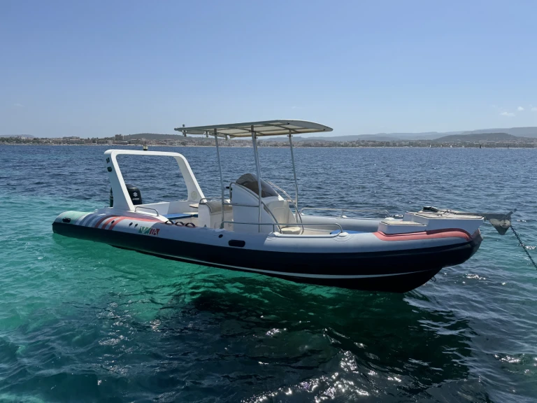 Rib 760 charter bareboat or skippered in  Porto di Alghero