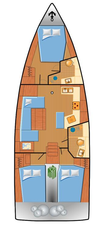 Hire Sailboat Bénéteau with a boat licence