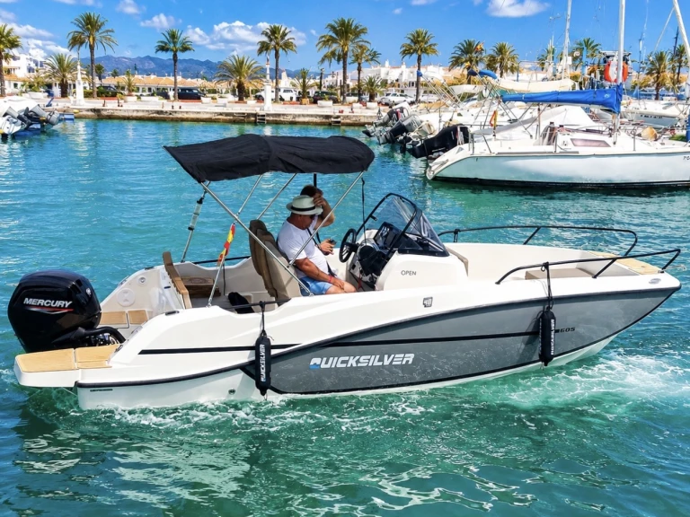 Quicksilver Activ 605 Open charter bareboat or skippered in  Benalmádena