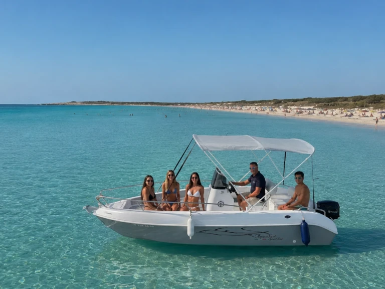 Aquabat Sport Line 17 charter bareboat or skippered in  s'Estanyol de Migjorn