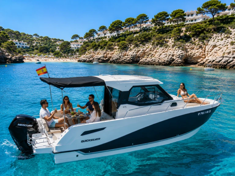 Quicksilver 675 Weekend charter bareboat or skippered in  Palma de Mallorca