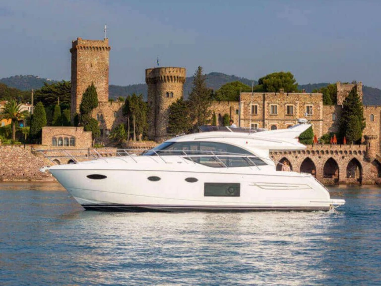 Princess Princess 49 Fly charter bareboat or skippered in  Juan-les-Pins