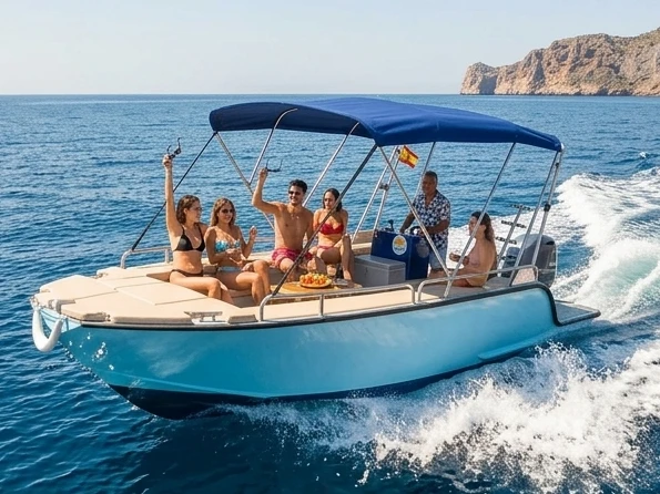 Moggaro Open 6'50 charter bareboat or skippered in  Real Club Nautico Denia