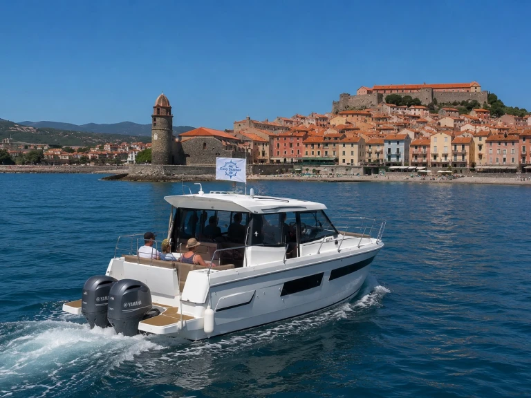 Jeanneau Merry Fisher 855 charter bareboat or skippered in  Argelès-sur-Mer
