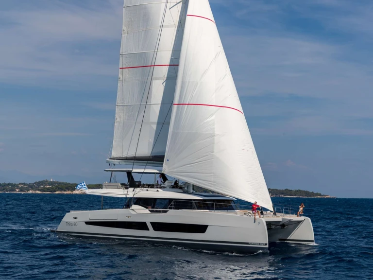 Fountaine Pajot Fountaine Pajot Thira 80 charter bareboat or skippered in  Néa Péramos