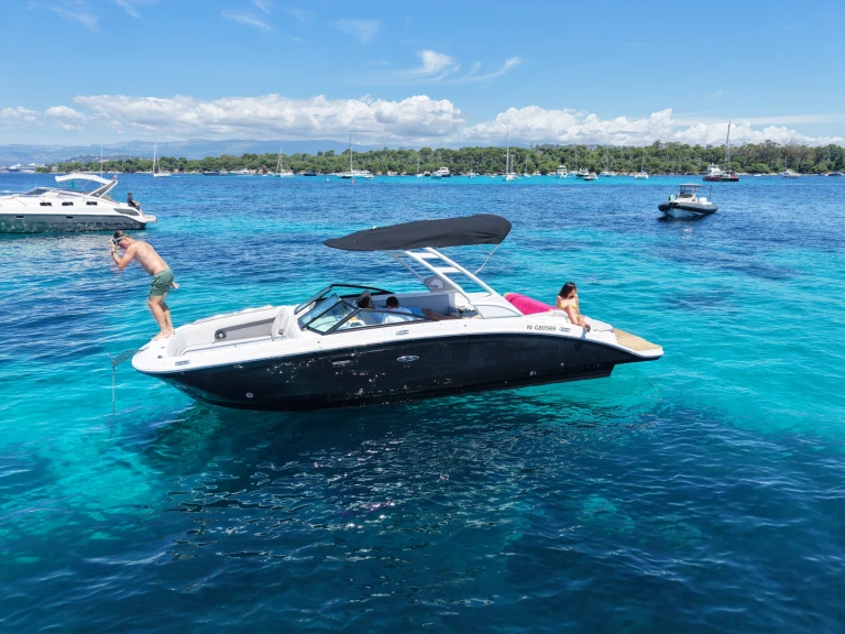 Sea Ray SDX 27 E charter bareboat or skippered in  Port La Napoule