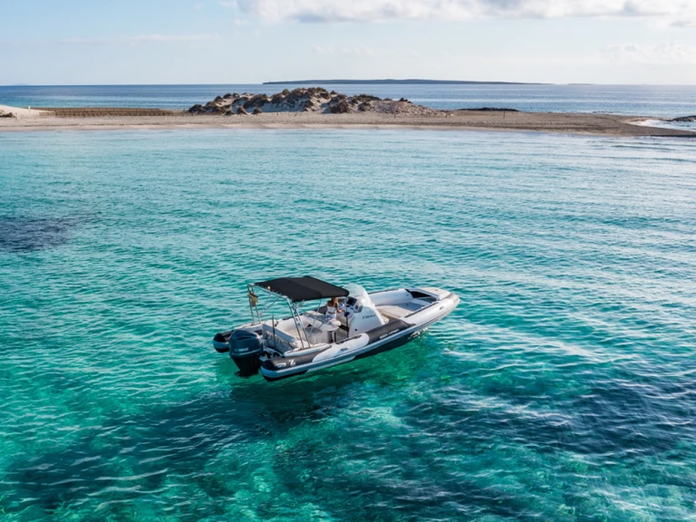 Zodiac Sea Hawk 800 charter bareboat or skippered in  Ibiza Town