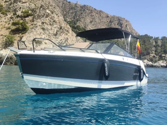Quicksilver 605 CRUISER charter bareboat or skippered in  Puerto Marina Benalmadena