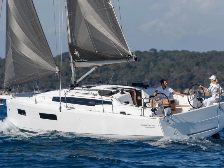 Jeanneau Sun oddysey 350 charter bareboat or skippered in  Marina deportiva de Menorca