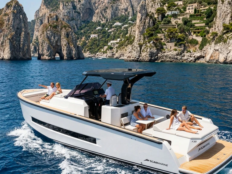 Hire Motorboat Gozzo with a boat licence