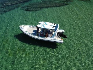 Astec day cruiser 800 charter bareboat or skippered in  Fornells