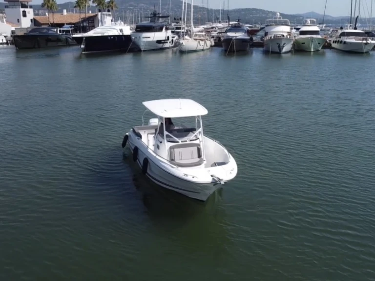Jeanneau Cap Camarat 7.5 CC charter bareboat or skippered in  Port Cogolin