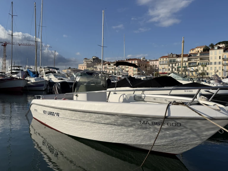 Sessa Marine Key Largo 16 charter bareboat or skippered in  Cannes