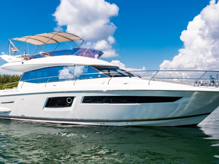 Prestige Prestige 500 Fly charter bareboat or skippered in  Miami Beach