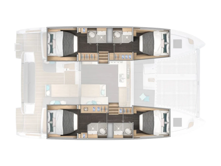 Lagoon Lagoon 43 charter bareboat or skippered in  Seget Donji