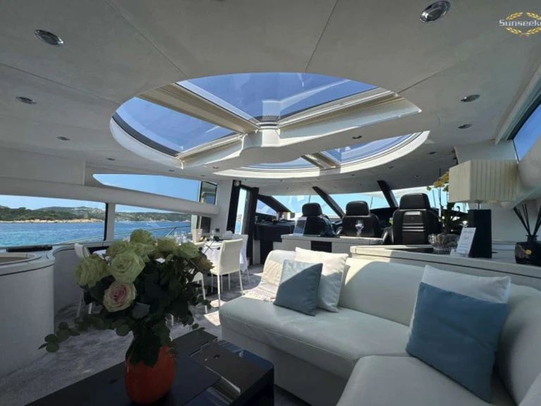 Sunseeker Light Blue charter bareboat or skippered in  Poltu Quatu