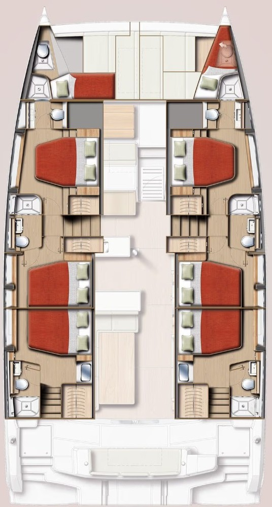 Catamaran hire in Raiatea Island - Bali Bali 5.2 - 6 + 2 cab.